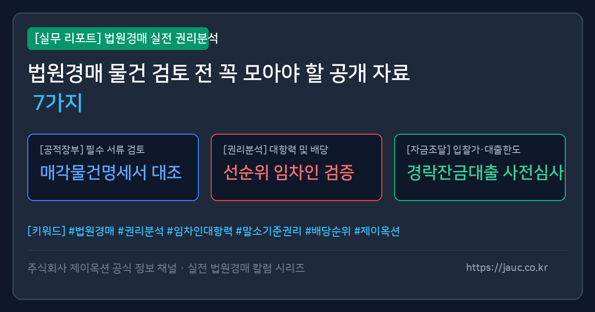 법원경매 사전조사 공개 자료 체크리스트 인포그래픽
