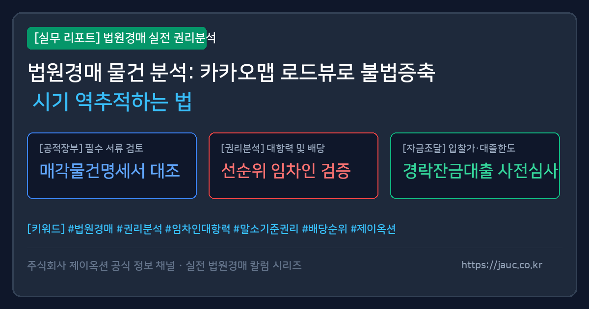 법원경매 불법증축 시기 역추적 방법을 정리한 인포그래픽 체크리스트